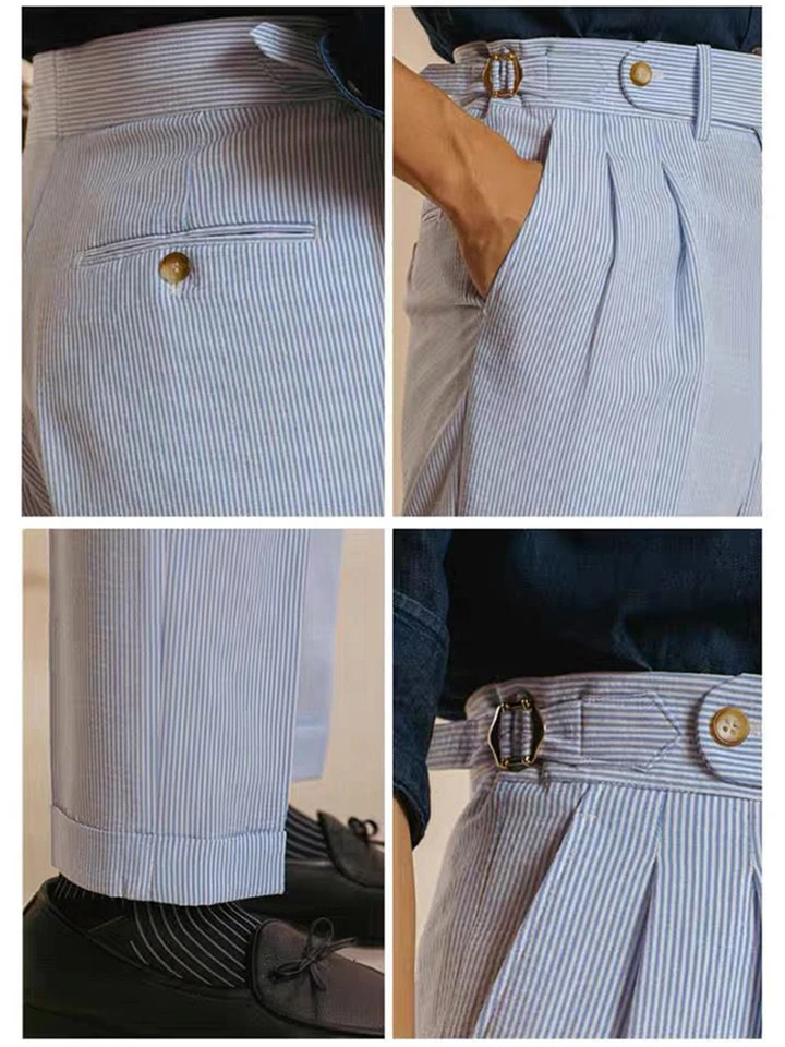 Streetwear Mens Fashion Suit Pants Spring Summer Vintage