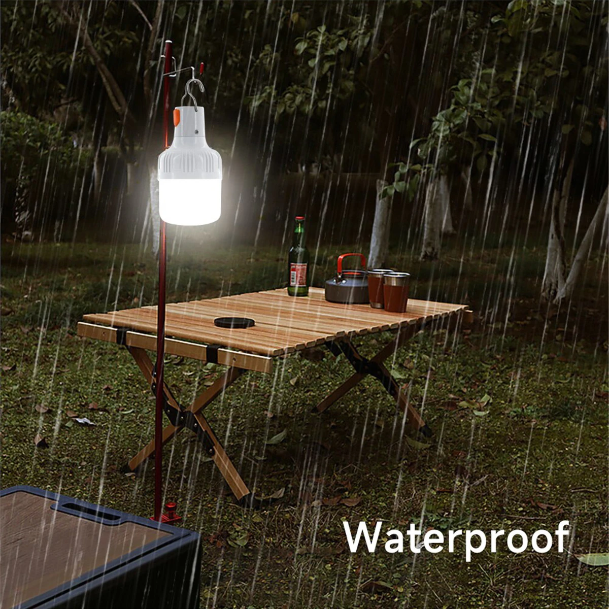 Outdoor LED Bulb Camping Lights USB Rechargeable Lamp Emergency Tent Market Hook Up Portable Lantern Bulb Battery BBQ Camping