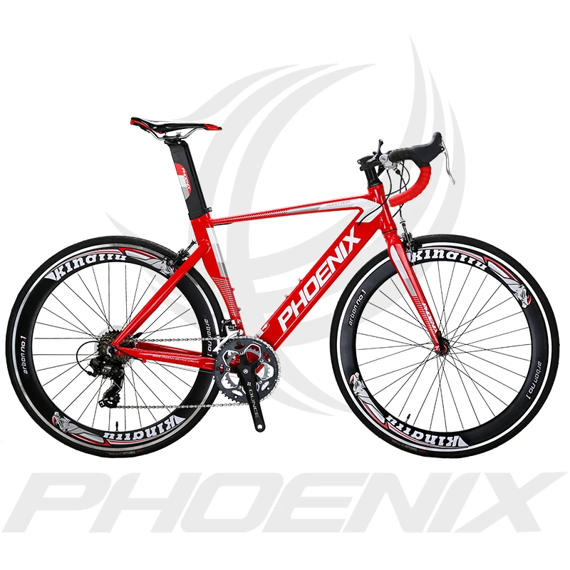

Мужской и Женский дорожный велосипед Phoenix Red, 14 скоростей, 700c, сделано в Китае, гоночный велосипед с алюминиевой рамой