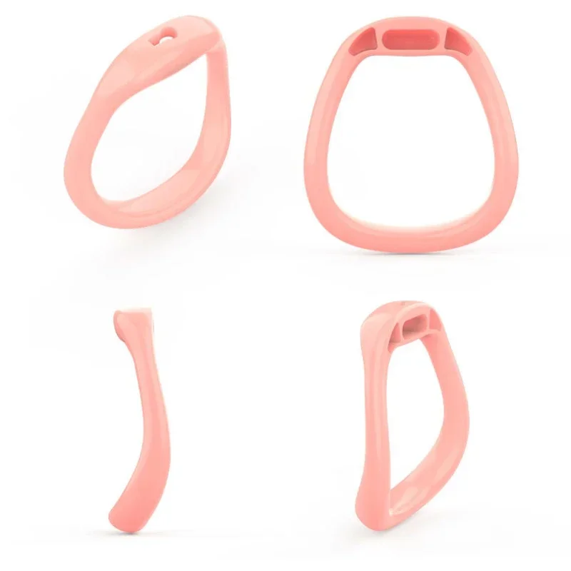 Sissy Full Cover Pussy Hole Plastic Chastity Cage with 4 Size Penis Rings Realistic Vagina Texture Male Cock Lock BDSM Sex Toys penis chastity cage chastity lock sex toy penis cock ring