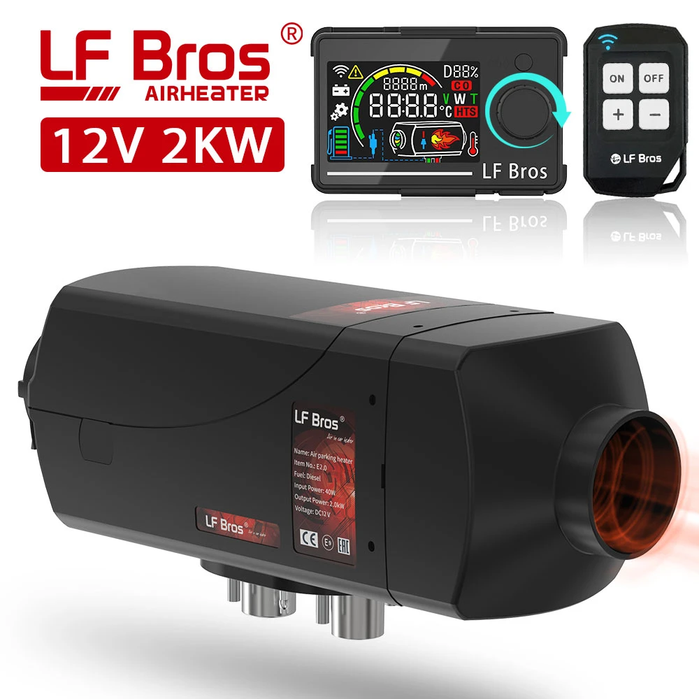LF Bros Car Heater 12V Air Diesel Heater 2KW Autonomous Heater LCD