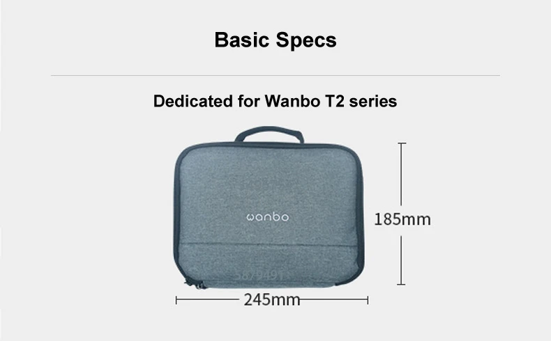 Wanbo T2 MAX Projector Bag Storage Mini Projectors Portable Protective Storage Waterproof Case Projector Accessory Travel Bag