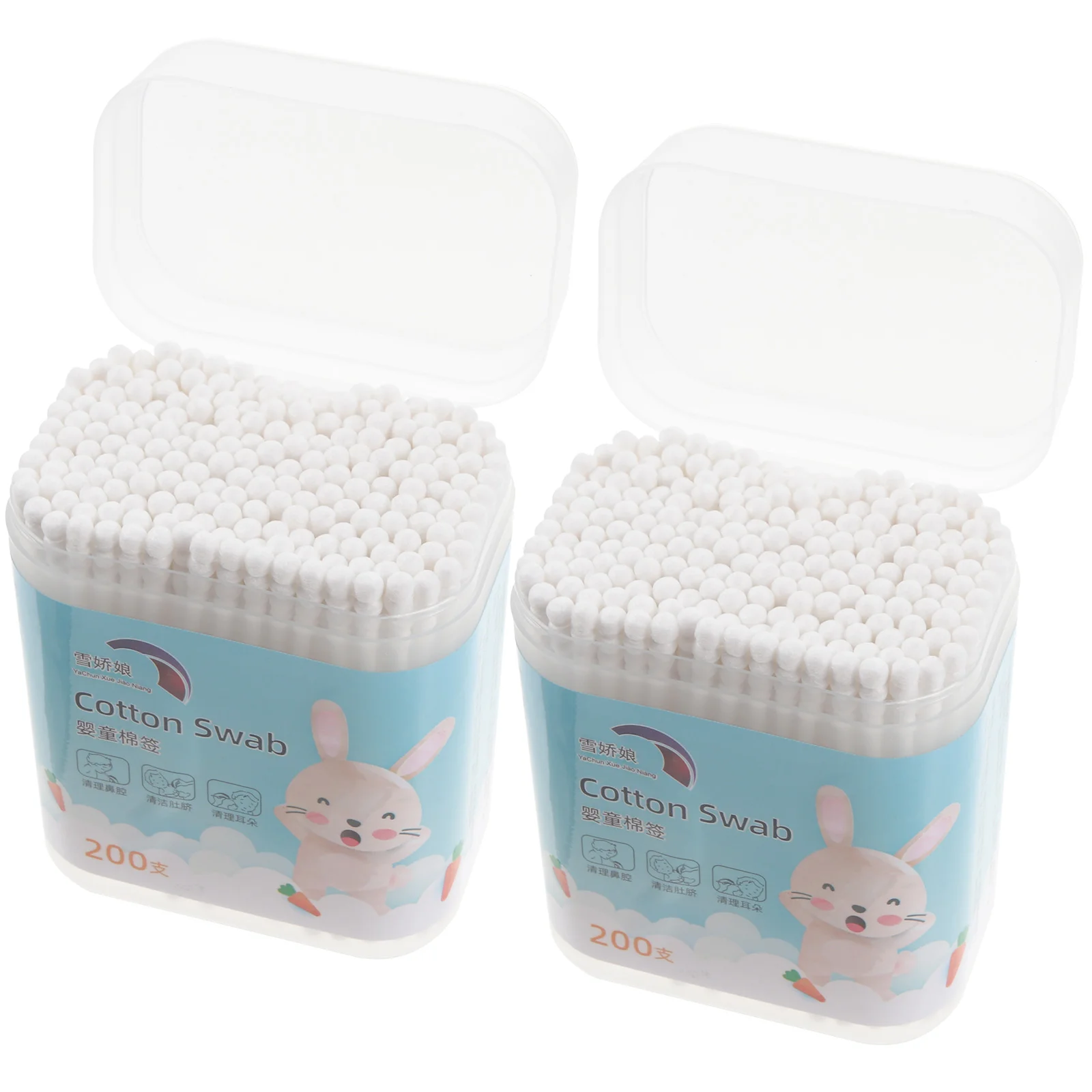 

400PCS/2 Boxes Infant Nose Swabs Paper Sticks Cotton Buds Baby Care Buds Swabs Ear Nose Cotton Swabs Infant Cleaning Sticks