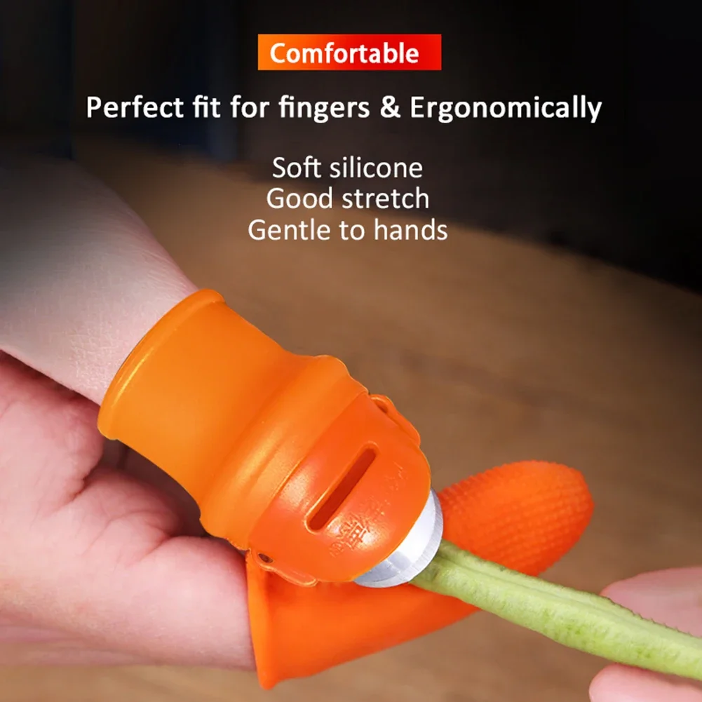 Picking Vegetable Thumb Knife Finger Protector Rubber Cover Thumb Cutter Gardening Tool