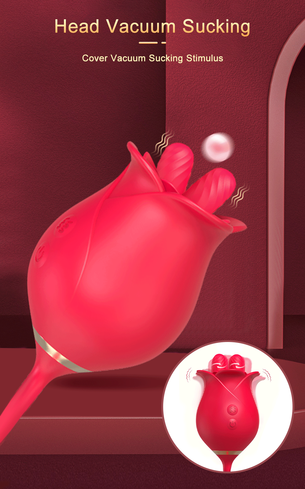 Keele lakkumise tõukav vibraator naistele G-punkti 3-in-1 kliitori stimuleerimiseks ja nibude masseerimiseks täiskasvanutele naistele Rose_voghion.com