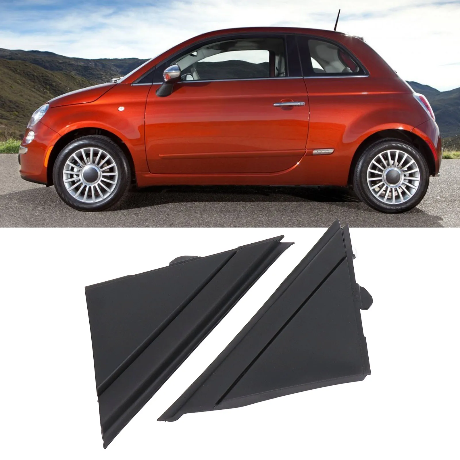 Door Mirror Flag Cover Pair Left Right Decoration Replacement For 2012‑