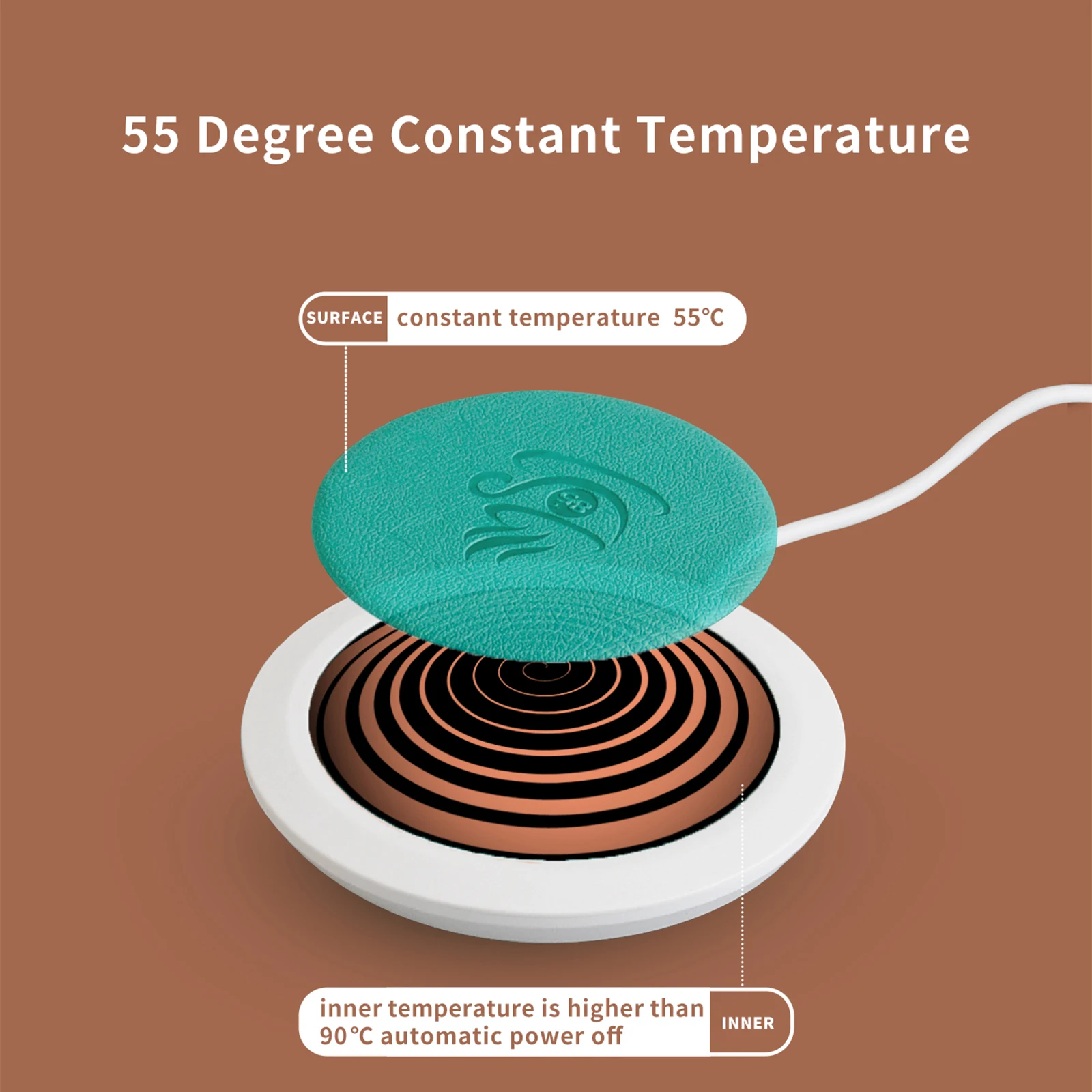 Coffee Mug Warmer Cup Heater USB Electic Milk Tea Heating Pad Thermostatic Coasters Cup Warmer Home Office Desk