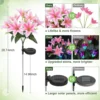 7 Head Orchid Flower Solar Lights Outdoor Waterproof Landscape Decor Lamp for Garden Yard Pathway Porch Lawn Backyard Decoration 2