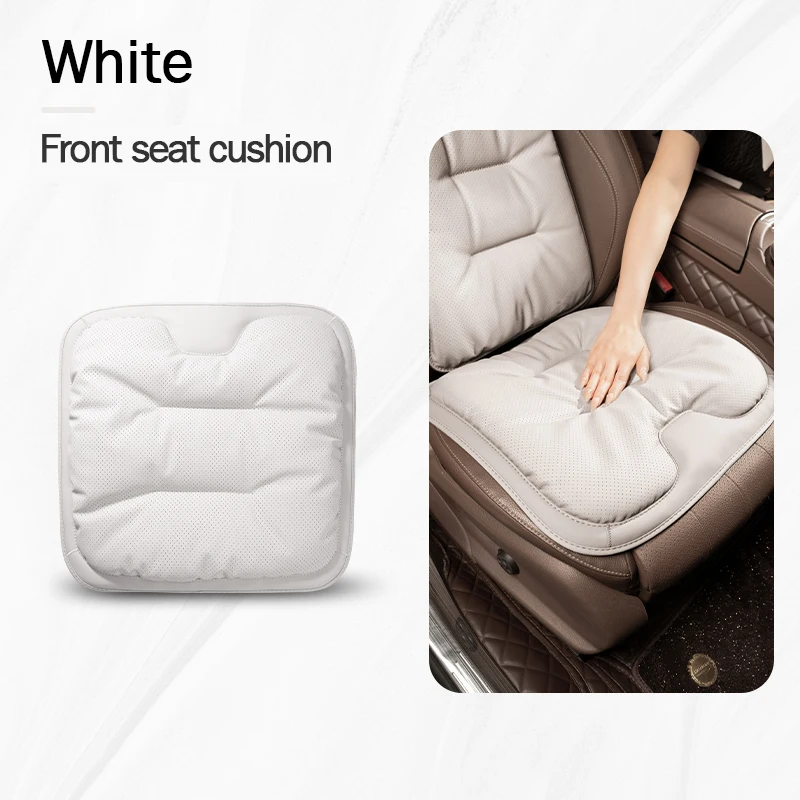 Premium Leather Universal Car Seat Cushion Cover - All-Season Auto Interior Protection Pad