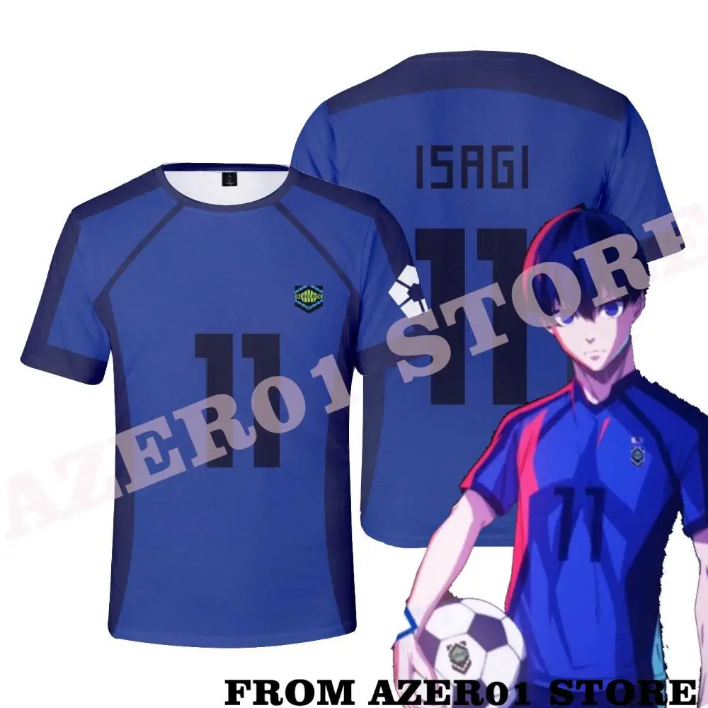 

BLUE LOCK Isagi Cosplay Merch T-shirt Men/Women Tshirt Tee Football Soccer Uniform Anime Set Suit Isagi Yoichi City Esperion