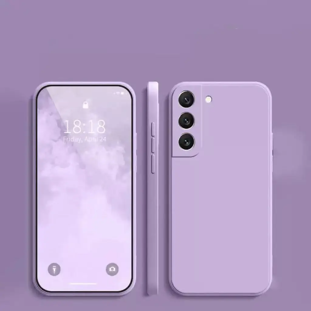 Velvet Silicone Shockproof Phone Case – Solid Color