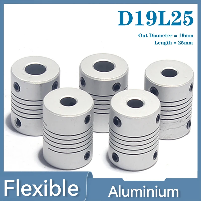 D19L25 Aluminium CNC Stepper Motor Flexible Jaw Shaft Coupling 3mm 4mm 5mm 6mm 6.35mm 8mm 10mm Encoders Engraving Machine shaft coupler flexible coupling shaft connector rigid shaft coupler