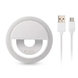 Luminous Clip - On Selfie Ring Light with USB Charging (White)