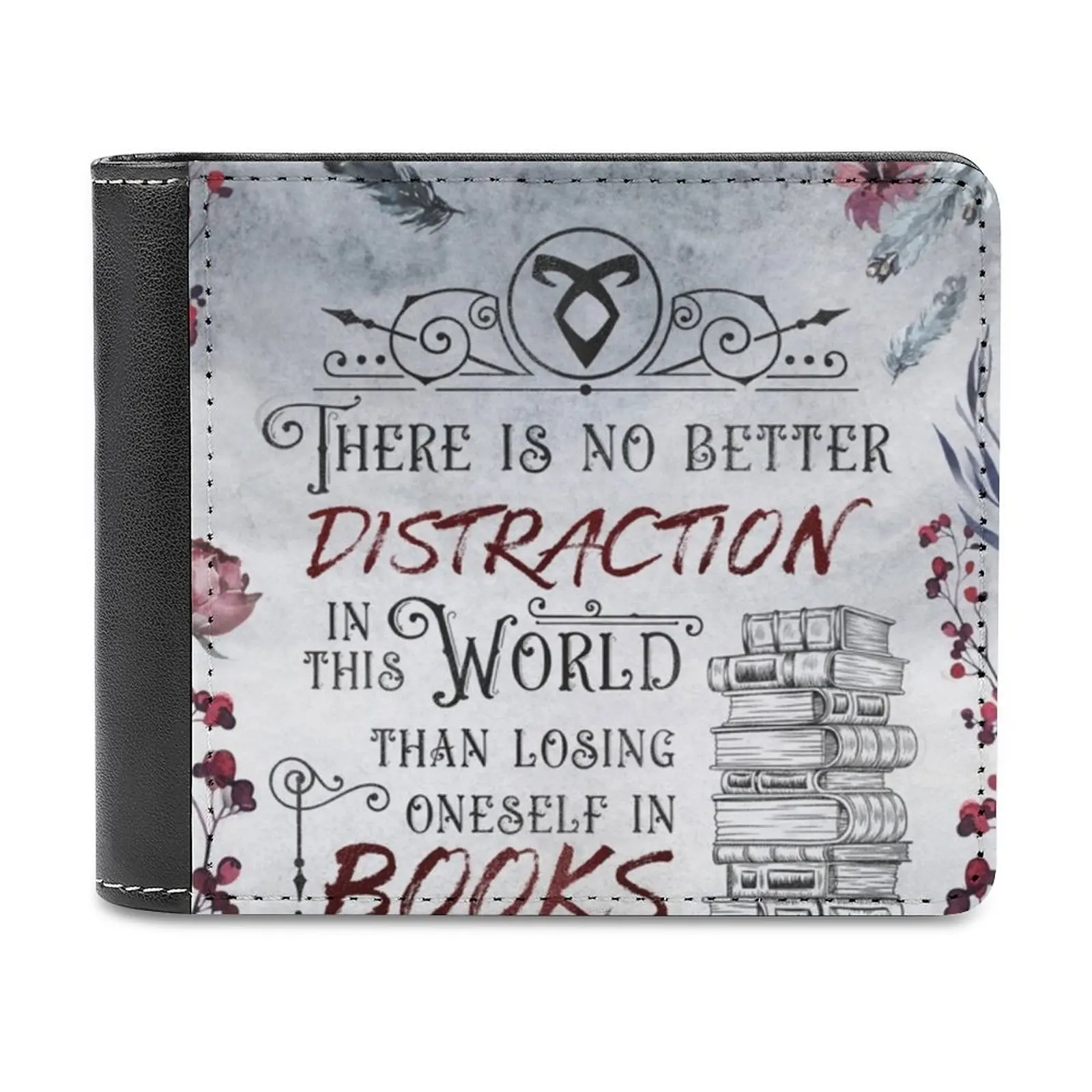

No Better Distraction-Shadowhunters Leather Wallet Men Classic Black Purse Credit Card Holder Fashion Men's Wallet Magnus Bane