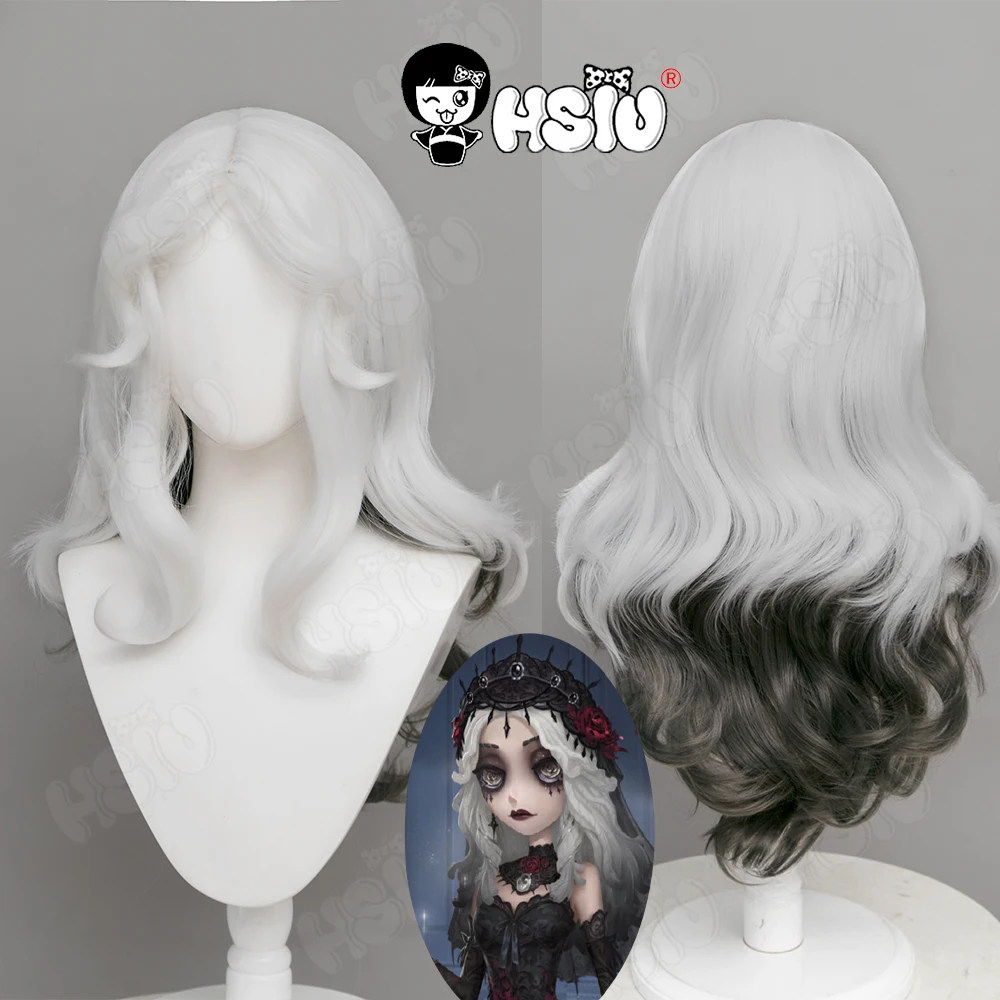 

Ada Mesmer Cosplay Wig Game Identity V Cosplay HSIU White gradient gray Long curly hair Survivor Psychologist cosplay+wig cap