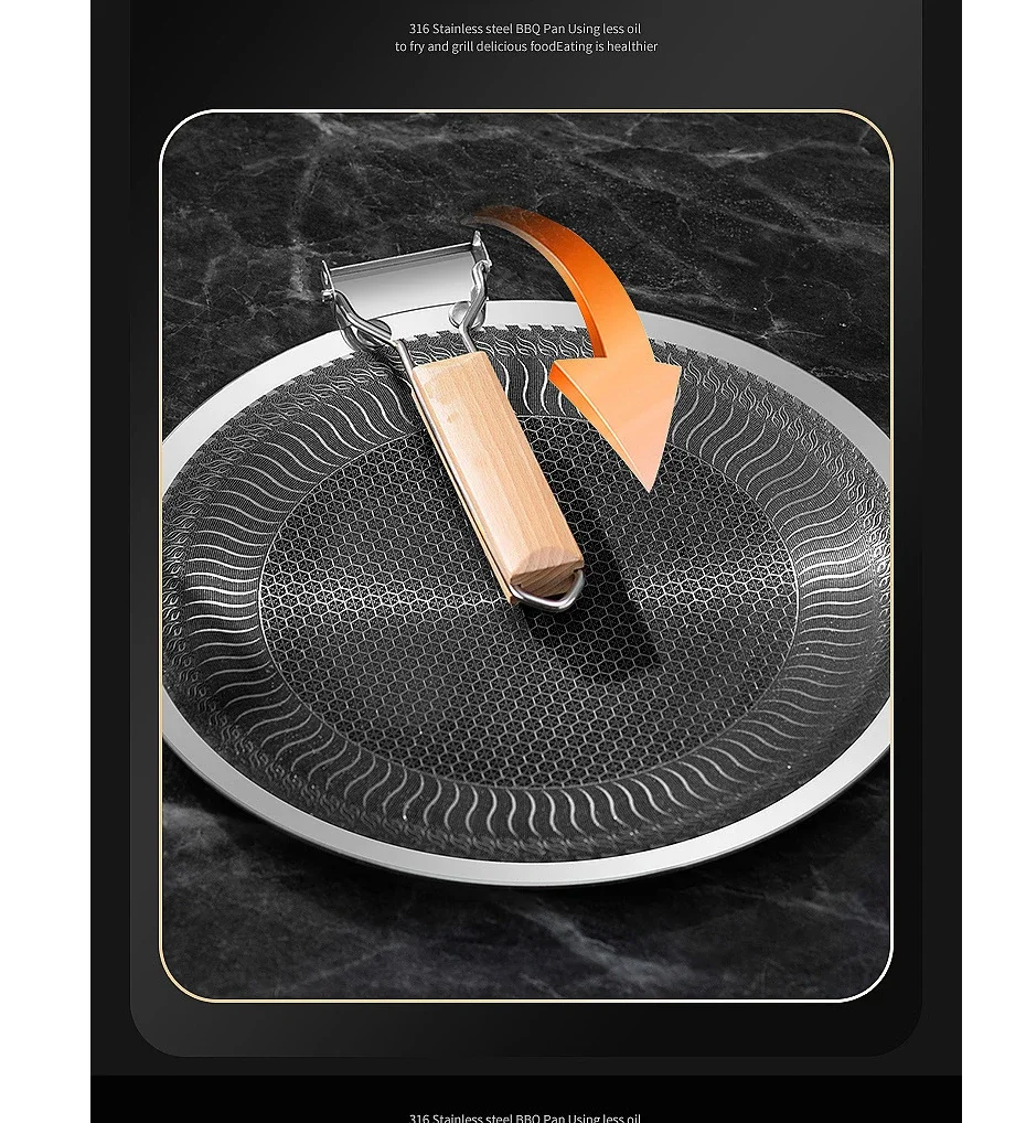316 Laser Coated Honeycomb Stainless Steel Tawa 38Cm 23 316 Laser Coated Honeycomb Stainless Steel Tawa 38Cm