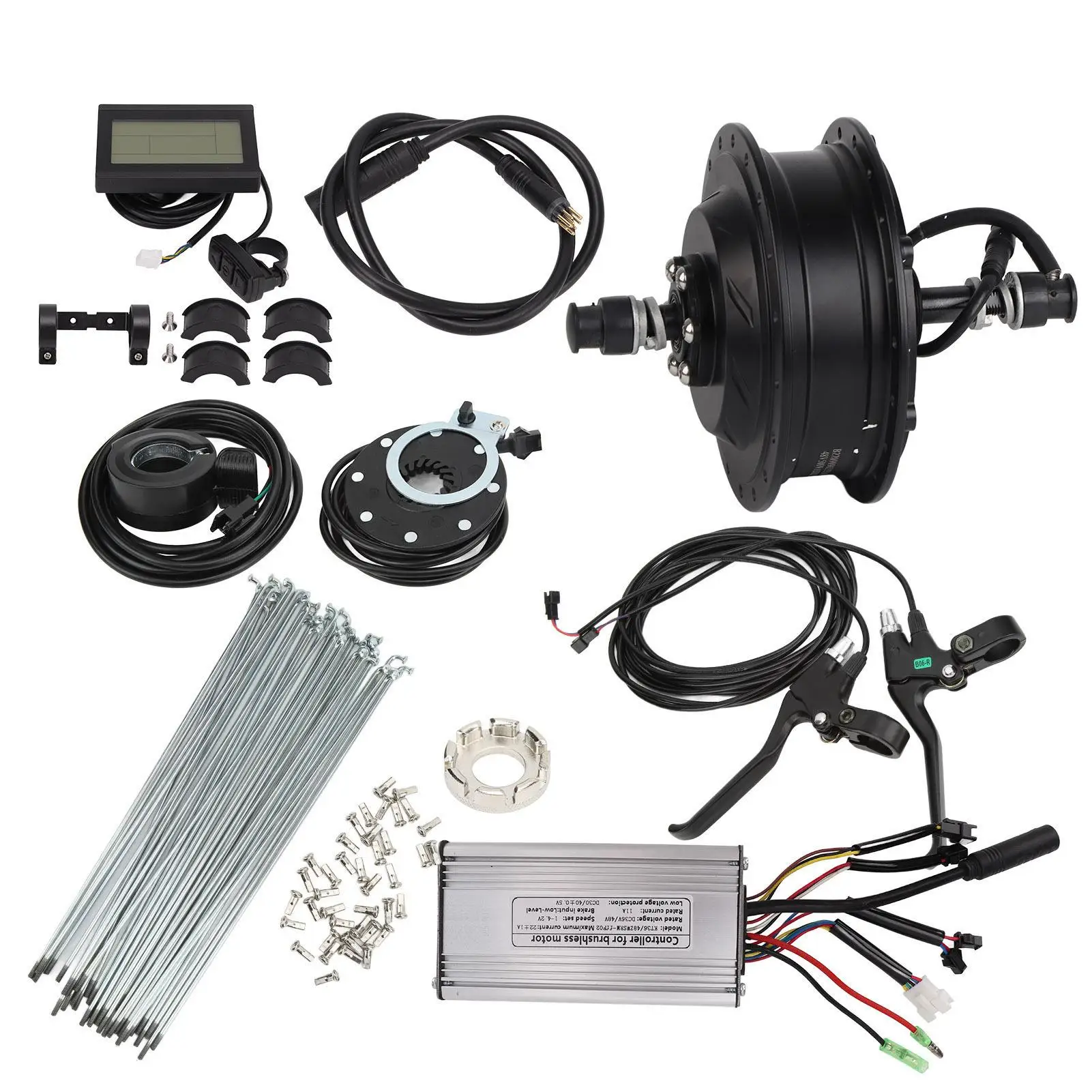 48V 500W Electric Rear Wheel Conversion Kit with LCD3 Display & Power Assist Sensor