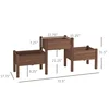 Wooden Planter、Flower shelf,Wood Planter Box-Coffee 3