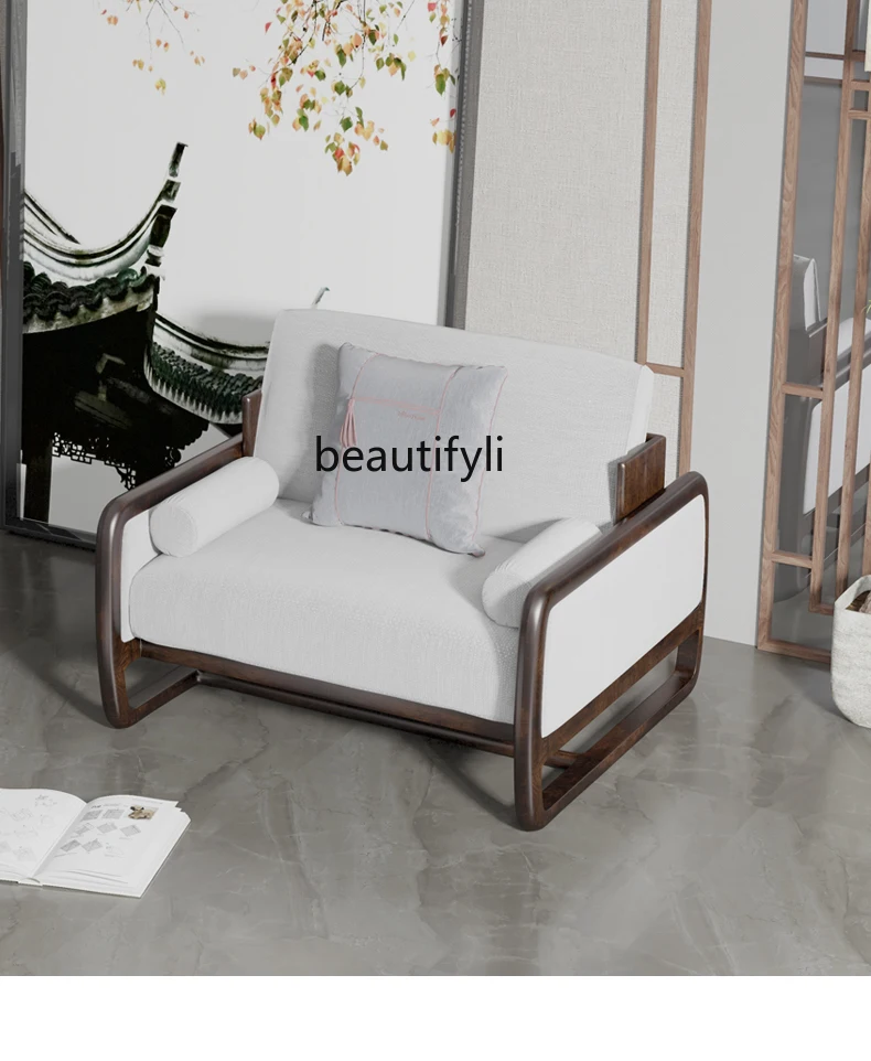 

Новый Одноместный домашний элегантный античный диван из массива дерева в китайском стиле для гостиной