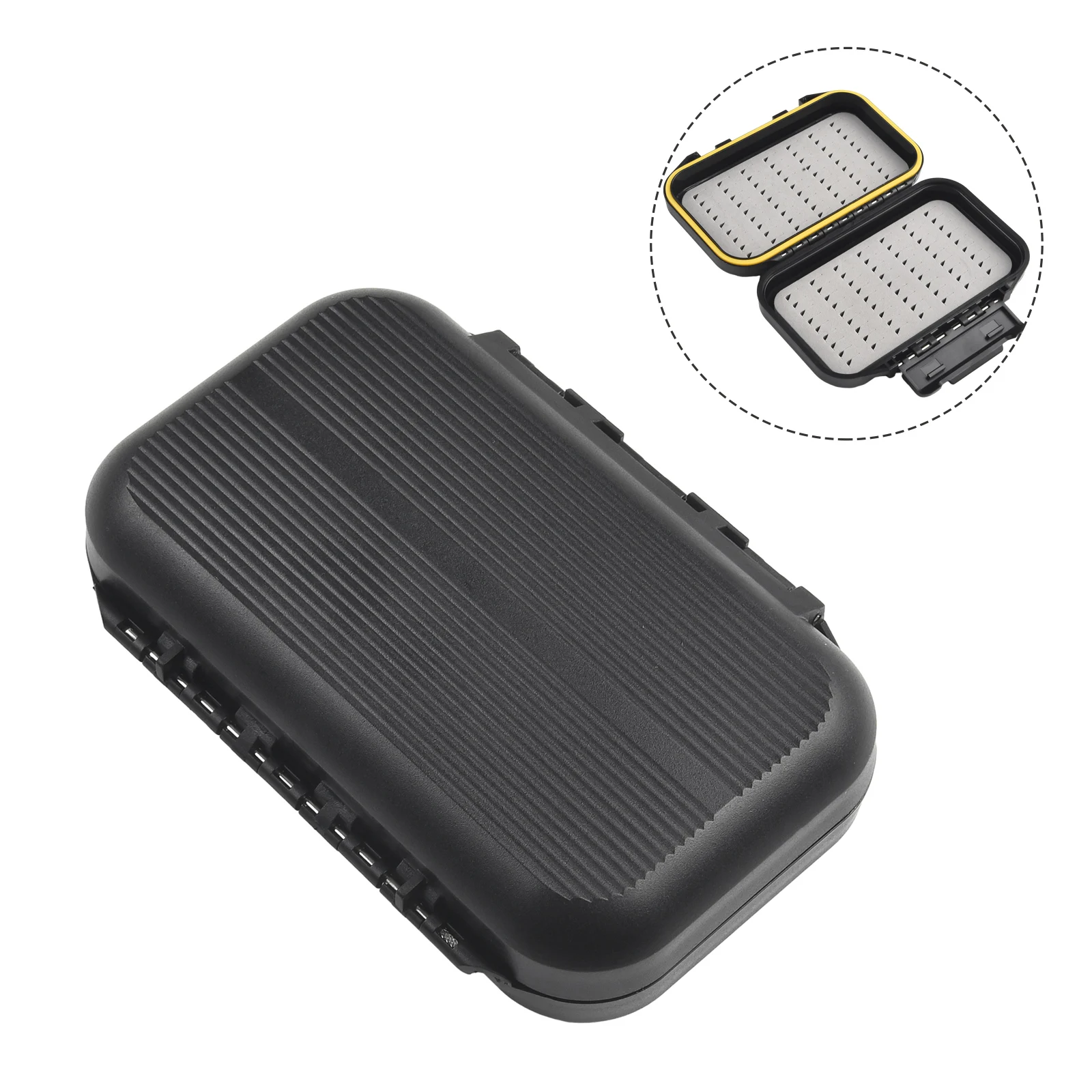 

Fly Hook Storage Fly Storage Waterproof Plastic Larger Capacity Mpact-resistan Box TackleBox Durable Double-Sided