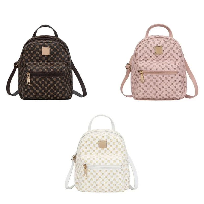 

Elegant Flower Patterned Backpack PU Leather Rucksack School Bag Perfect for Everyday Activities and Trips