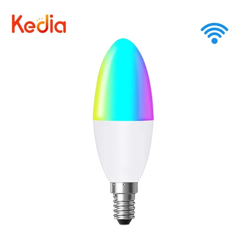 Kedia Tuya E14 스마트 지그비 와이파이 캔들 전구, 유럽 전구, RGB LED WW 램프, 스마트 라이프, 알렉사 구글 홈 앨리스 7