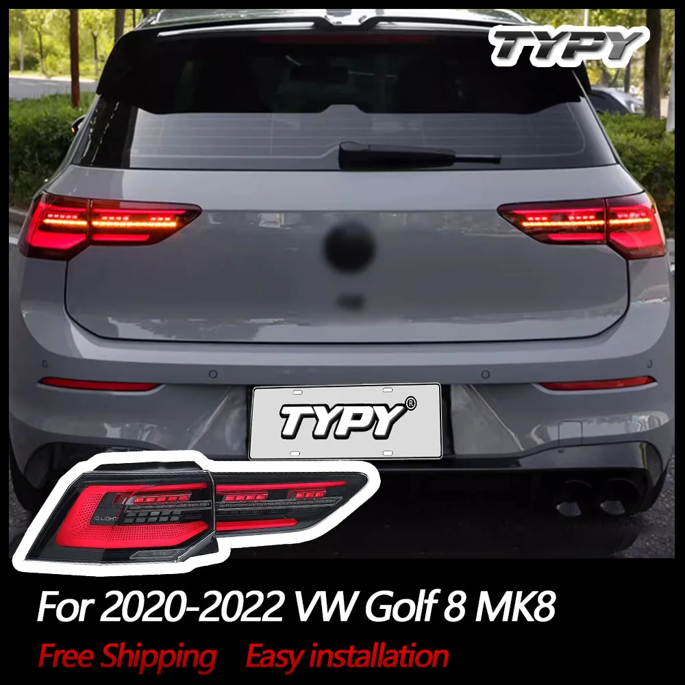 

Car Light LED Taillights Assembly For Volkswagen VW Golf 8 MK8 2020 2021 2022 DRL Dynamic Rear Lamps Sequential Turn Signal