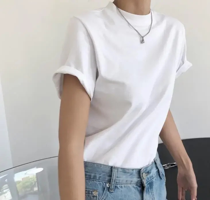 

American style retro fashionable round neck short sleeve T-shirt
