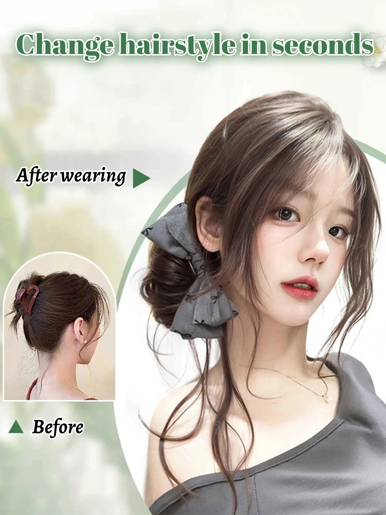 Synthetic Wig For Women Korean Fluffy Bun Hair