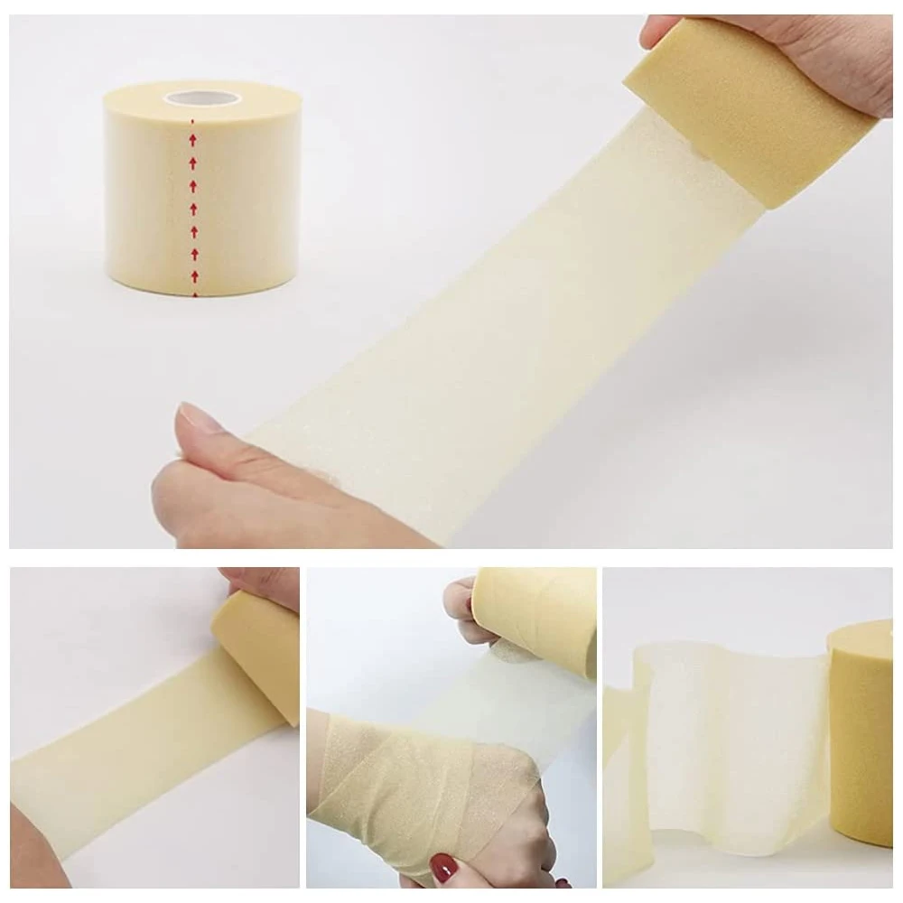 Medical Bandage Kinesiology Tape 1 Roll Self Adhesive Bandage Wrap Athletic Sports Cohesive Tape Self Adherent Medical Tape Flexible Waterproof Elastic Bandages