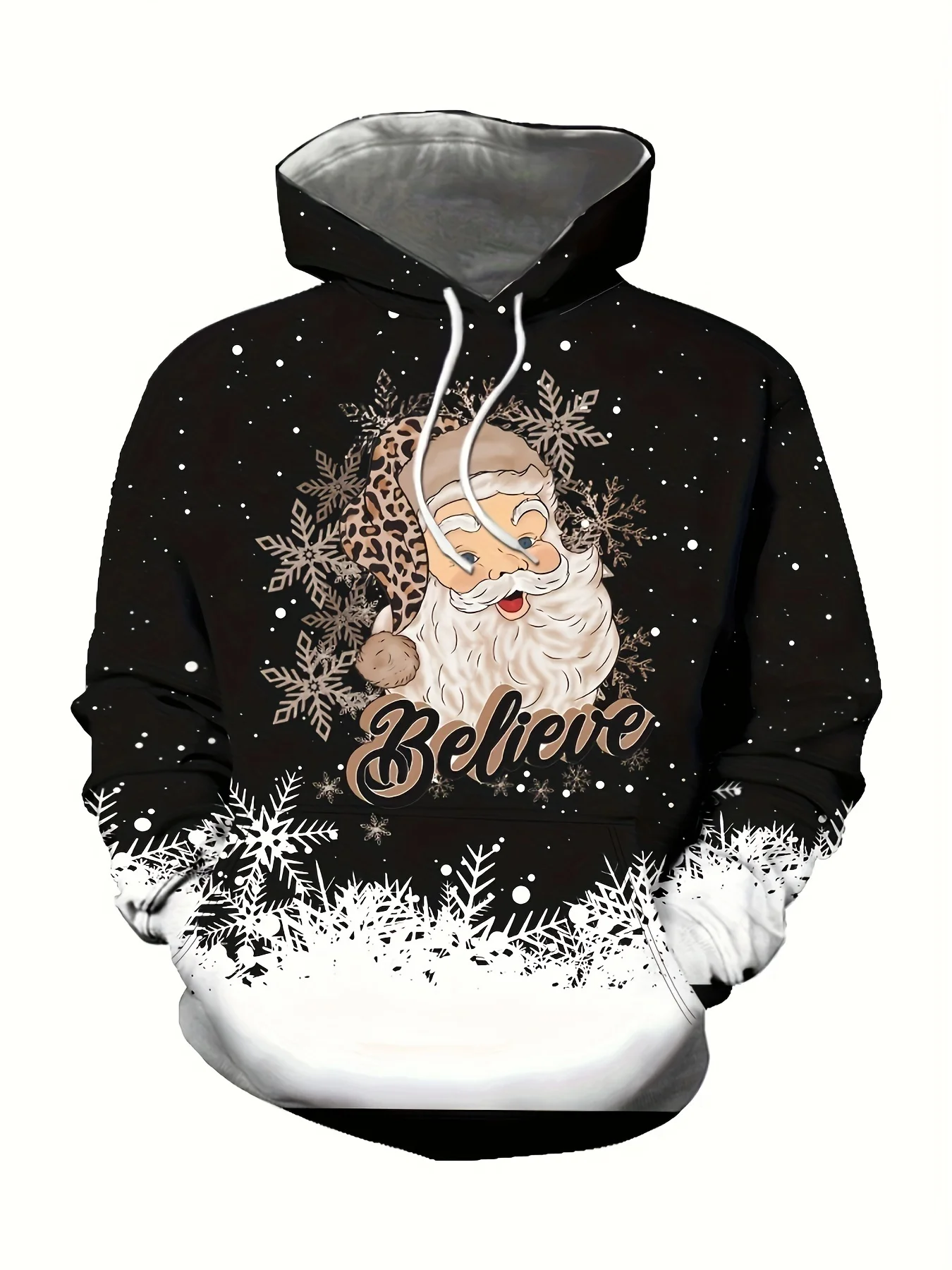 thumbnail image 1 of Sudadera con capucha y estampado 3D para hombre con temática navideña, ropa deportiva con cordón, camisetas de manga larga, ropa gráfica divertida para hombre, 1 of 5