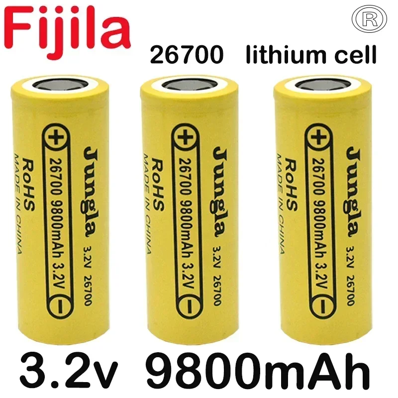 

3.2V 26700 9800mAh LiFePO4 Battery 3C Continuous Discharge Maximum 5C High Power for Electric Car Scooter Energy Storage