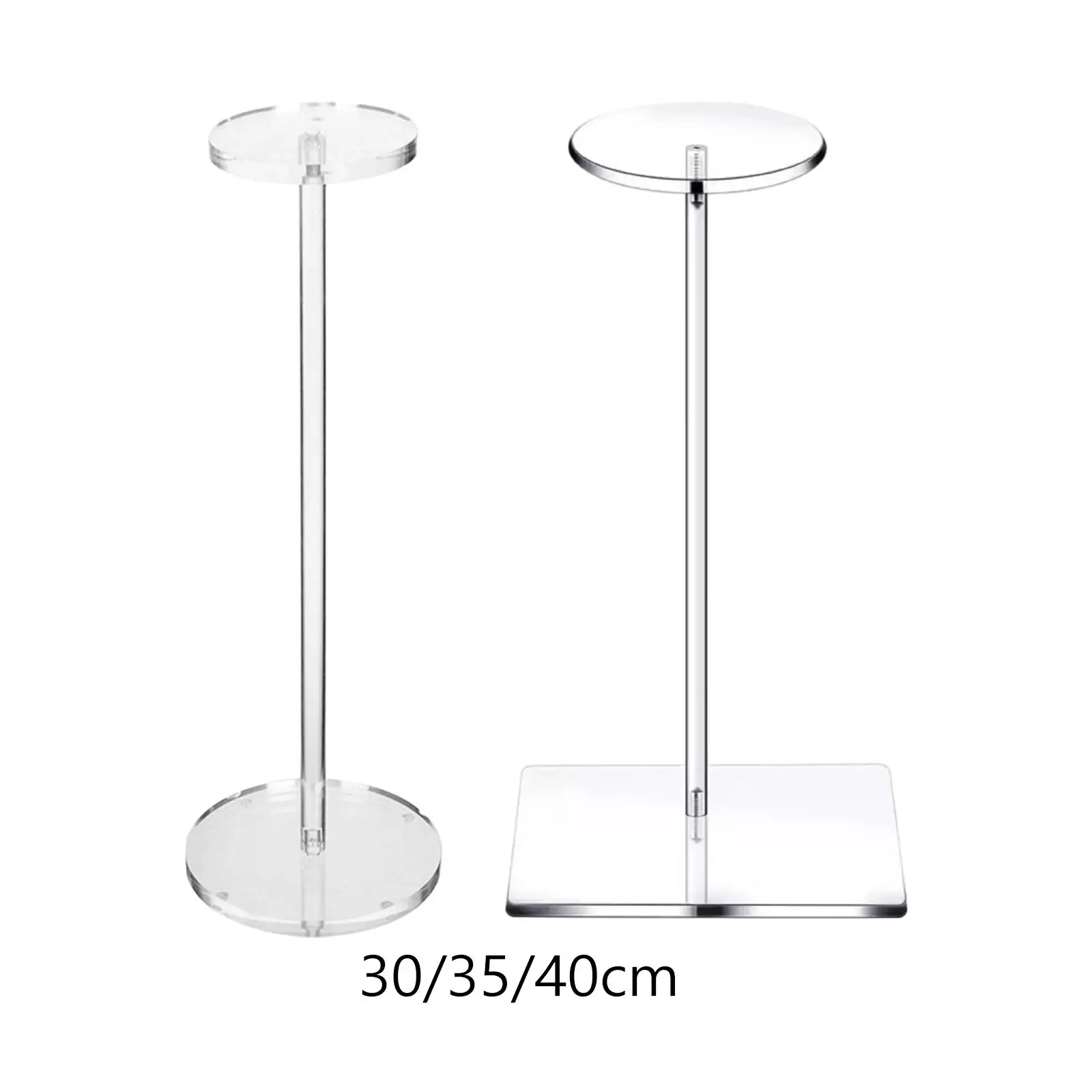 Acrylic Hat Stand Wig Display Rack Clear Hat Holder Organizer Wig Holder Round Acrylic Risers for Watch Display Jewelry Shop wig stand wig stand holder wig storage stand
