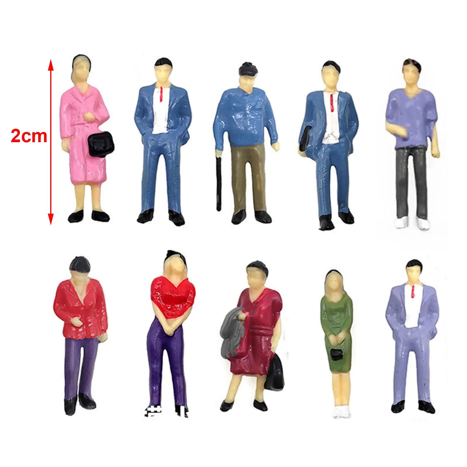 작은 다른 포즈 용품, 건축 장난감, 25x HO 체중계, 1:87 피규어