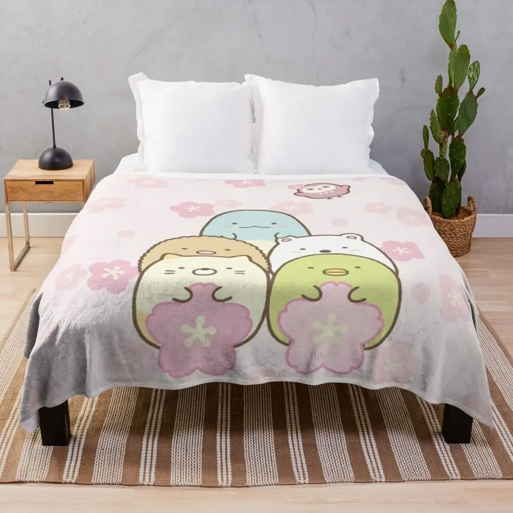 

Sumikko Gurashi-розовое искусственное одеяло для сред Косплей Аниме многоцелевые одеяла