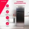 2 Door Apartment Size Refrigerator with Freezer Combo, 7.5 cu ft, Platinum Series, Stainless Steel-21.5" D x 22.4" W x 55.5" H 6