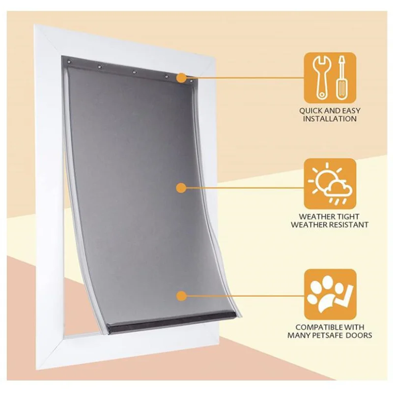 Dog Door Replacement Flap for Puppy Cats Kitten plastic pet door