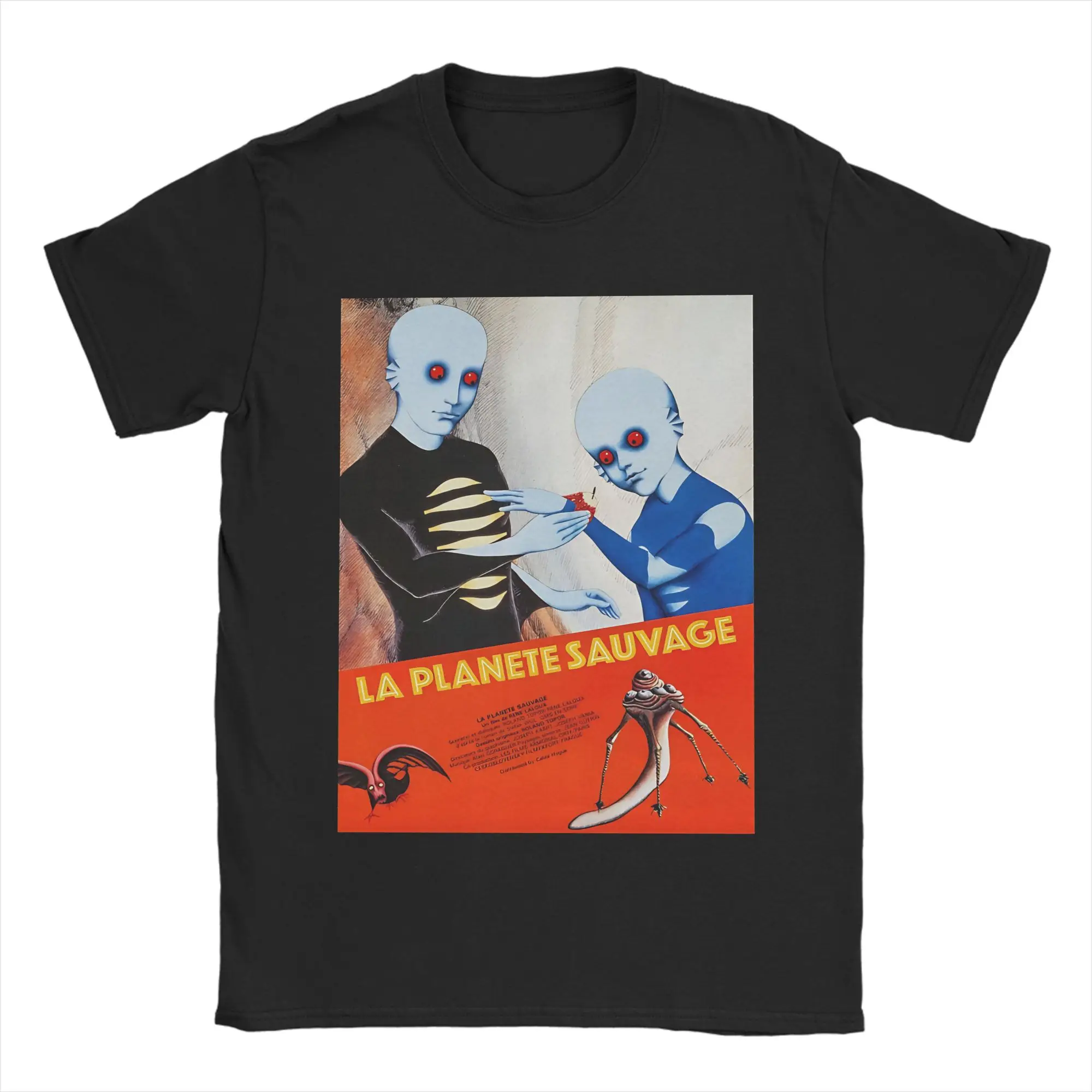 Fantastisches Planet La Planete Sauvage T-Shirt Unisex Baumwolle Top T-Shirt Harajuku Rundhals Kurzarm