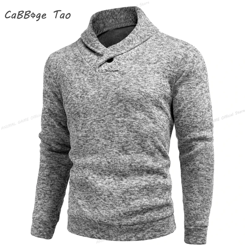 Autumn and Winter Men's Long Sleeved Turtleneck Slim Fit Sweater