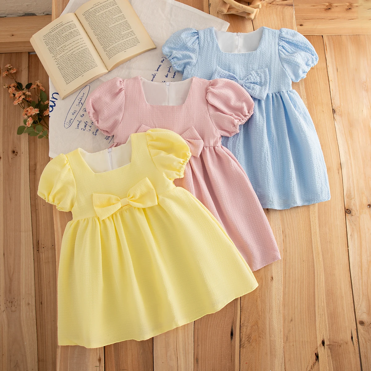denim and white dress Petal & Pup Women's Hailey Denim Mini Dress