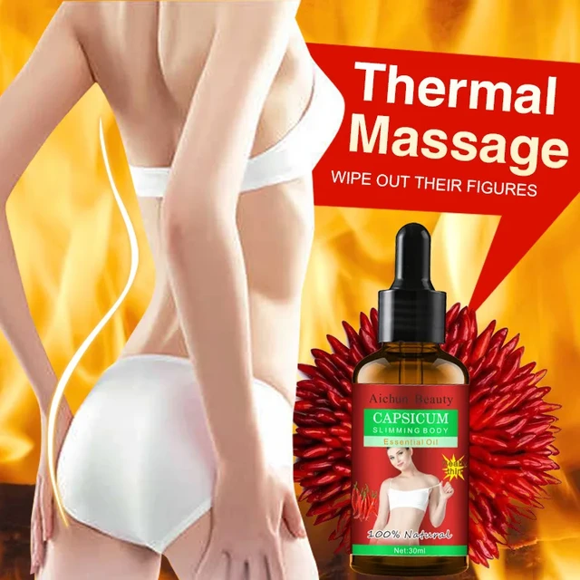 Red Chili Slimming Thermal Massage Essential Oil Body Fast Weight Fat  Burning Slimming Body Cream For Anti Cellulite Weight Loss - Essential Oil  - AliExpress