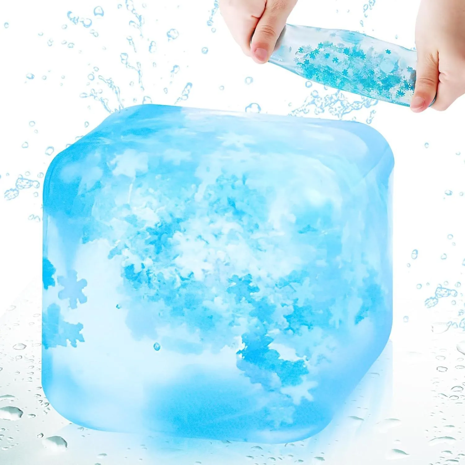 Summer Snowflakes Ice Cube Cubes Maltose Balls Anti-Stress Irritability Toys Stress Balls Adult Stress Relief Squishy Toys Kids 4
