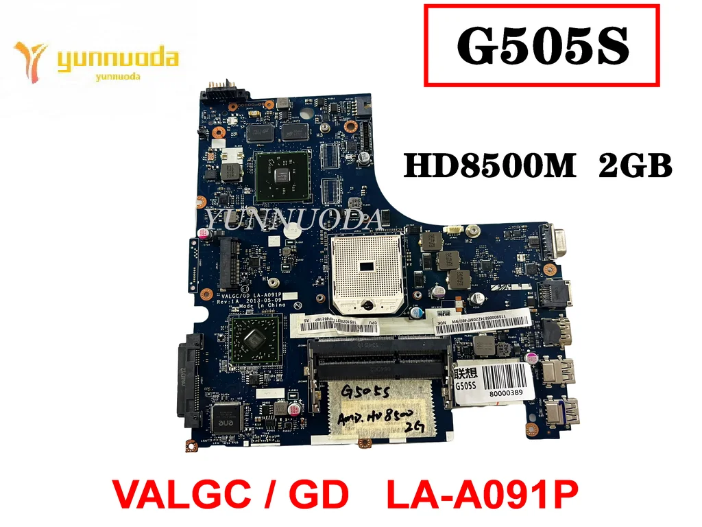 Original para Lenovo G505s Computador Portátil Placa-mãe Hd8500m 2gb Valgc gd La-a091p Testado Bom