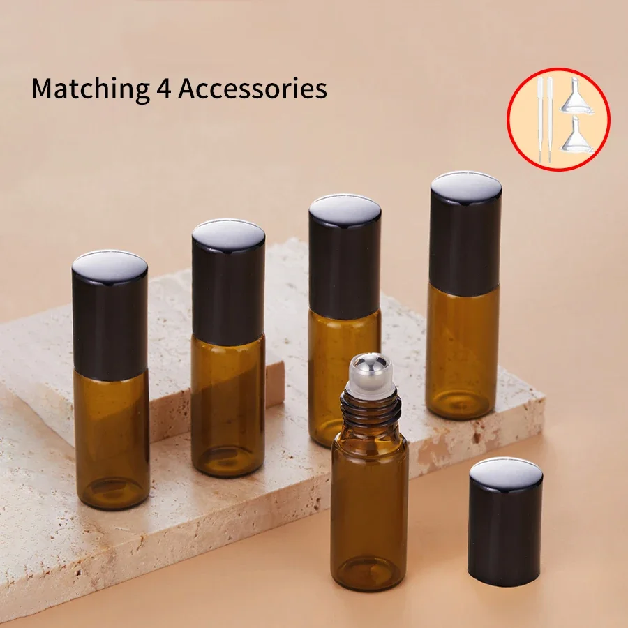Amber Glass Tumbler & Spray Bottle Set with Funnels and Droppers - 14-Piece Kit