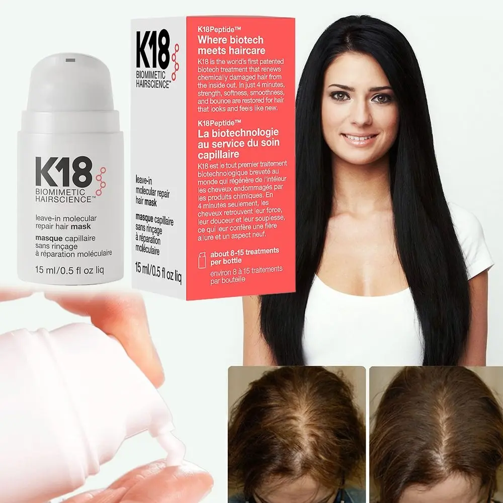 

Damage Restore K18 Leave-In Molecular Repair Hair Mask Moisturize Soft Hair Deep Keratin Smooth Hair Care Mask Hydrate
