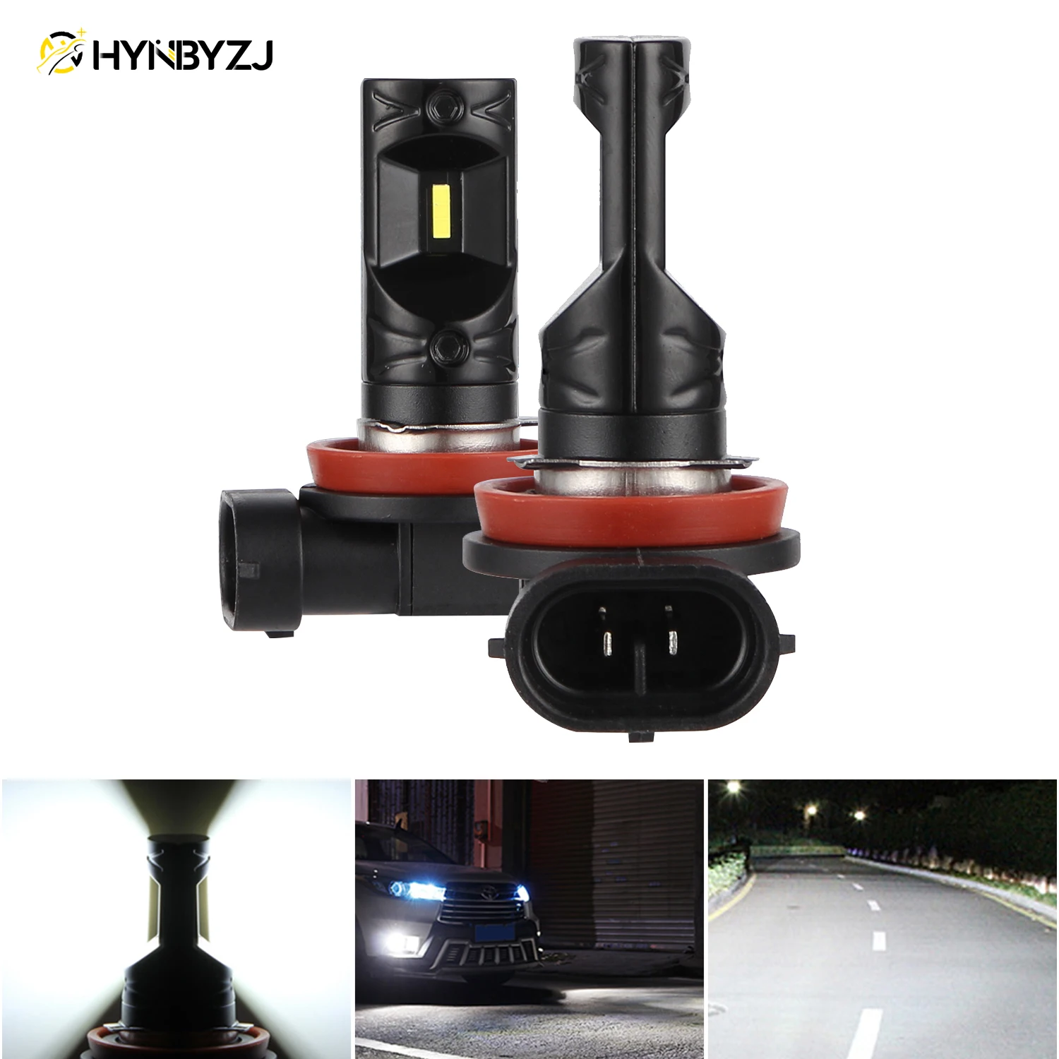 

HYNBYZJ 2 шт. H11 H8 H4 H7 H1H3 9005 HB3 9006 HB4 Автомобильные противотуманные фары 880 H16 5202 автомобильные ходовые огни 6500K Автомобильные противотуманные фары