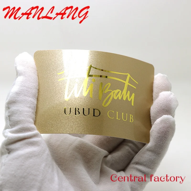 Custom  Luxury Golden PVC Laser Hot Stamping VIP Membership Loyalty Plastic Business Cards