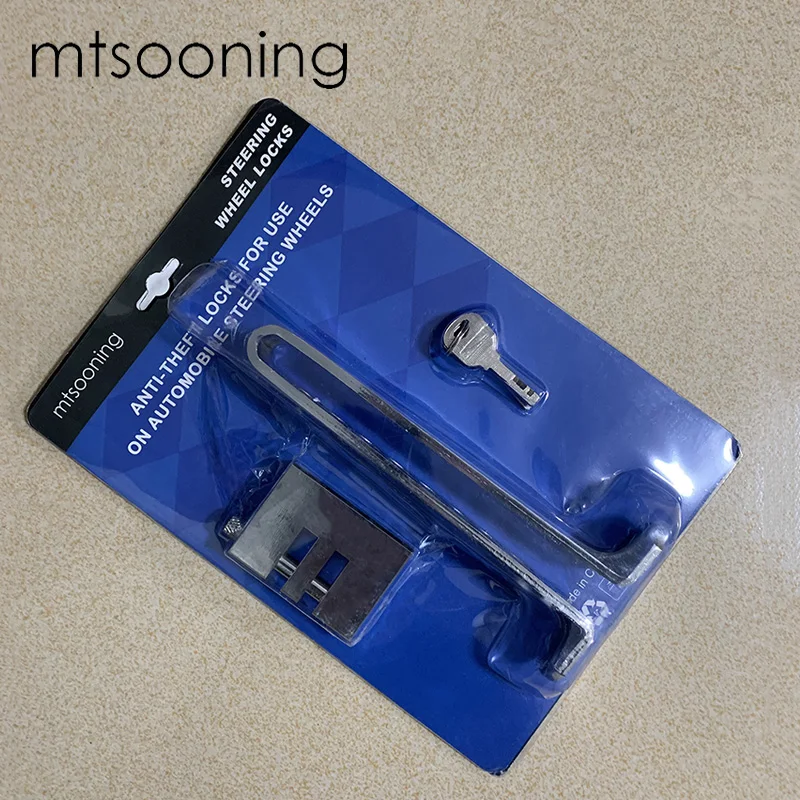 Mtsooning Car Anti-theft Lock Steering Wheel Clutch Lock Brake Oil Anti-theft Locks for Automobile Steering Wheels