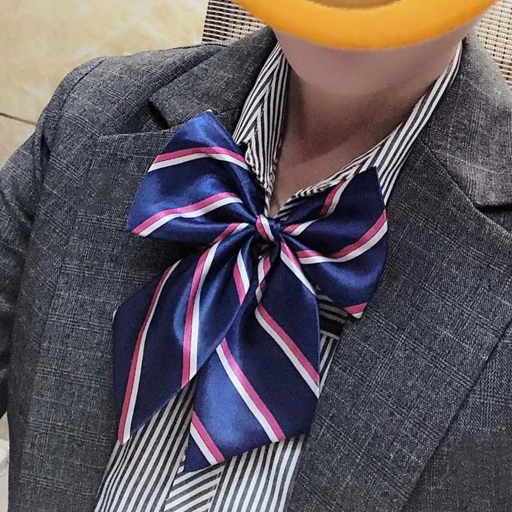 Bow Tie JK Stripe Bowknot Neck Ties School Student Uniform Shirt Accessory