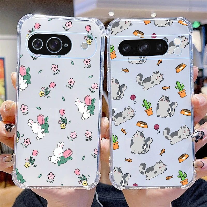 Cartoon Animals Transparent Phone Case Cover